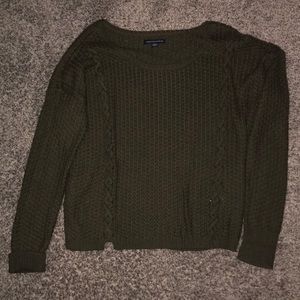 A&E olive green sweater